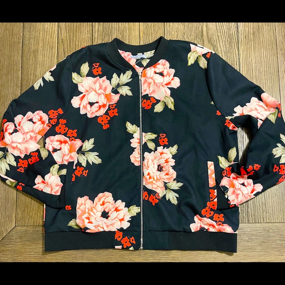 Floral Bomber Jacket